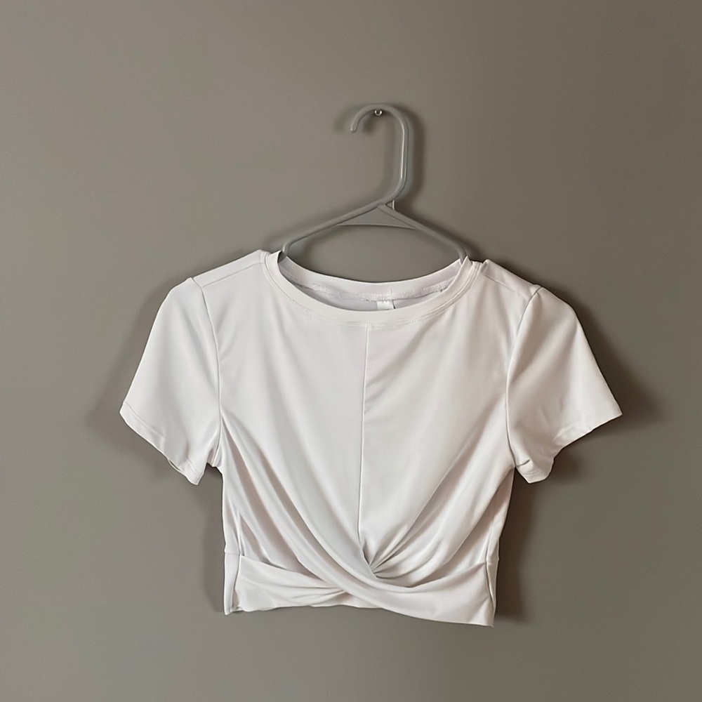 White crossover top